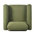 thumbnail image 6 of Oversized Green Teddy Velvet Accent Chair for Living Room, Mid-Century Modern Armchair with Walnut Legs, Curved Handrail, 33.5"W x 35.5"D, 6 of 17