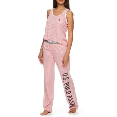 U.S. Polo Assn. Women's Racerback Tank Top and Pants 2-Piece Lounge Pajama Set
