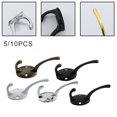 thumbnail image 5 of 5Pcs Wall Hanging Hat Clothes Vintage Coat Hooks Hanger Iron Towel Bathroom, 5 of 7