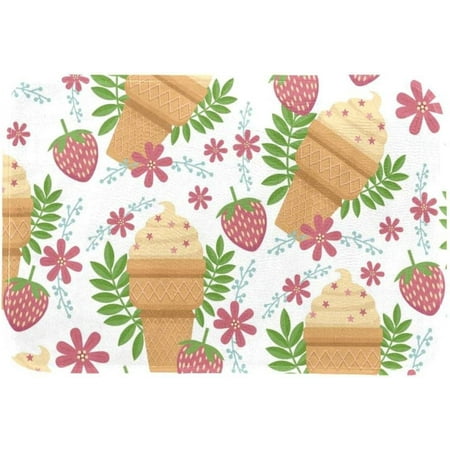 

Lovely Tropical Background with Flat Design Indoor Door Mat Non Slip Absorbent Resist Dirt Entrance Rug Low Profile Inside Entry Door Rugs for Entryway 24x16 Inch