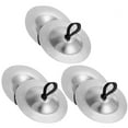 thumbnail image 2 of 6pcs Musical Instrumen Belly Dance Iron Finger Cymbals Percussion Cymbals Dancing Props Percussion Instrument (Silver), 2 of 9
