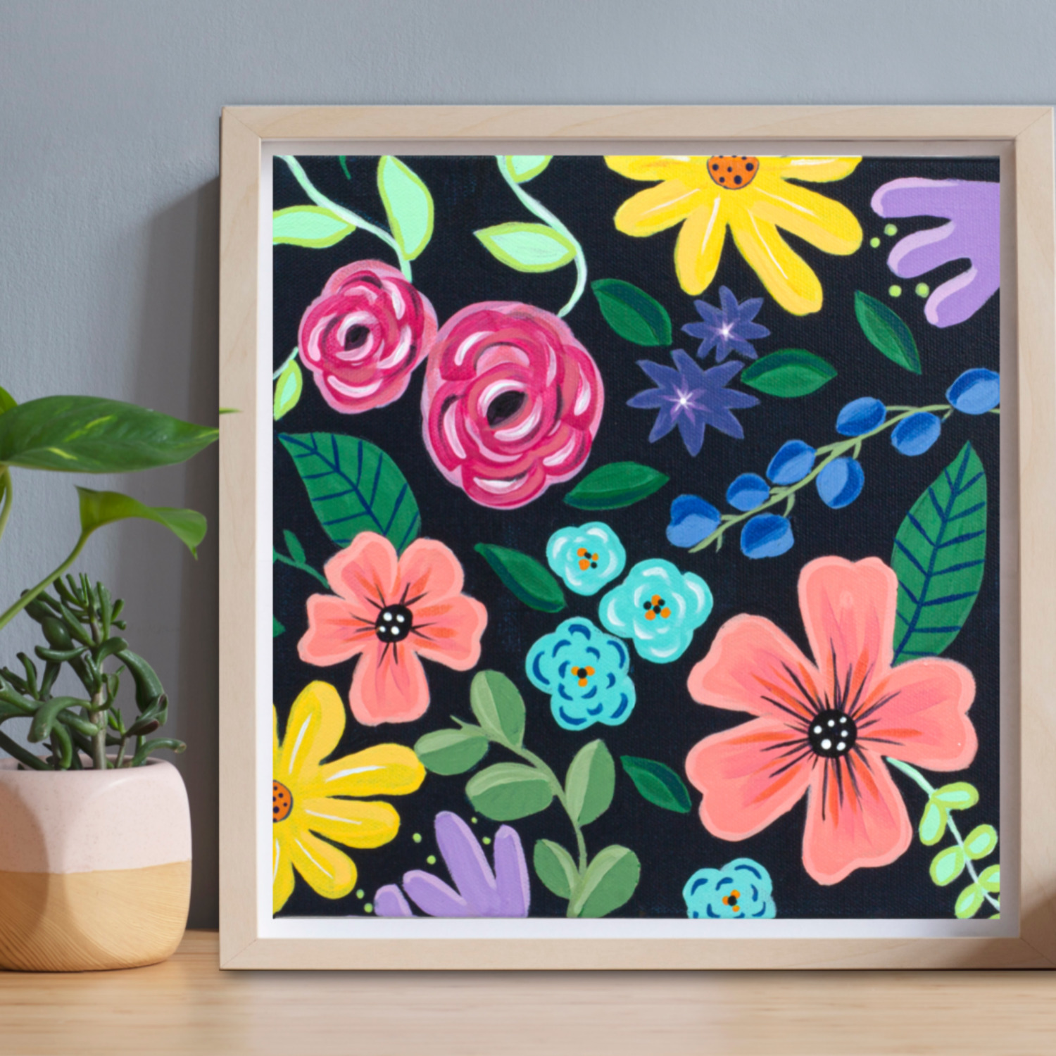 DecoArt Modern Floral Acrylic Paint Set – 12-Color Multi-Surface Kit