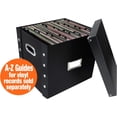 thumbnail image 5 of Snap-N-Store Vinyl Record Storage Box - 12" - 2 Pack - Crate Holds up to 75 Vinyl Albums - Black, 5 of 8