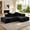 Carbon Black, variant on Meeyar 91" Boneless Modular Sectional Sofa, L-Shaped Corduroy Cloud Couch, No Assembly, for Apartment Living Room