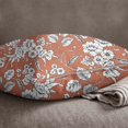 thumbnail image 3 of S4Sassy Floral Print 2 Pcs Peach Cotton Poplin Square Cushion Cover Pillow Case Throw-16 x 16 Inches, 3 of 4