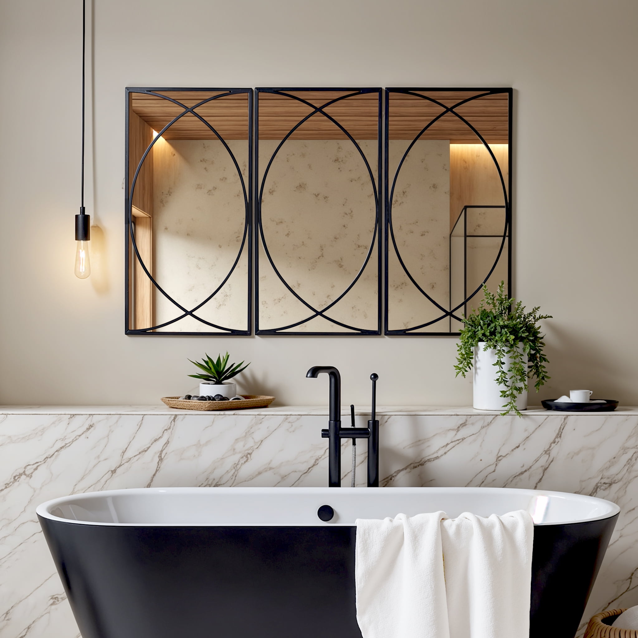 Tia Mirror - Brushed Brass