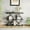 Black wood grain, variant on 3-Tier Industrial Console Table with Diamond Metal Frame Open-Shelf Entryway Accent Table for Foyer, Hallway, or Living Room Storage，Black