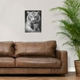 thumbnail image 3 of WFSposter Black and White Tiger Canvas Wall Art Tiger Mom with Cub Picture Wild Animal Painting Modern Artwork for Home Decor, 3 of 5