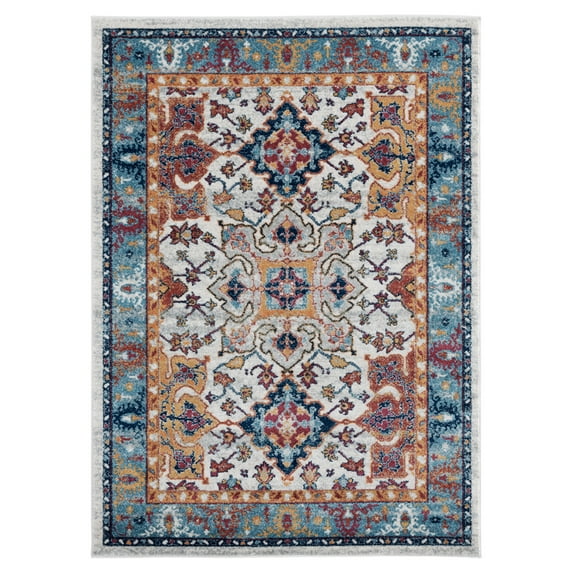 United Weavers Bali Area Rug 1815 30960 Cyprus Blue Scrolls Medallion 7' 10" x 10' 6" Rectangle