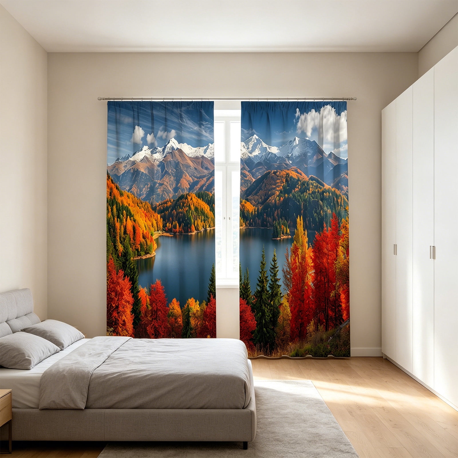 YiJuHui Blackout Window Film Privacy Static Cling Sunshade for Home Office Thermal Insulation Easy Install No Drill Suction Cups Portable Room Darkening Curtains