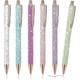thumbnail image 1 of 6 Pcs Bling Glitter Metal Pens, Retractable Ballpoint Pens Cute Glitter 1.0 mm Black Ink, 1 of 5