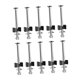 thumbnail image 1 of Kit de fijación de espaciadores para postes de la estructura de la cama elástica, tornillos resistentes, piezas de acero galvanizado. L 10 piezas, 1 of 8