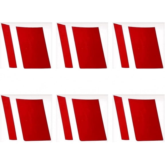 6 Pcs Wheel Rim Decal Stripes Car Decals, Reflective Car Wheel Decals Stickers, Tire Stickers for Cars 2.36 X 2.75 Inch Automotive Decals Hash Stripe Stickers for 18-21 Inch Wheels(Red)