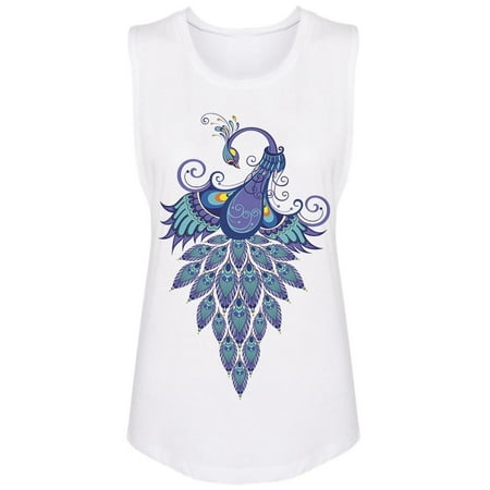 Smartprints - Blue Peacock Graphic Muscle Tank Women's -Image by ...