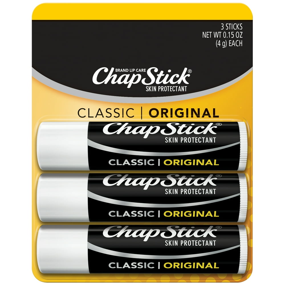 (2 pack) ChapStick Classic Lip Balm Tube, Original, 3 Count Walmart