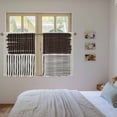 thumbnail image 3 of Black Striped Kitchen Curtain for Berdoom Living Room Cafe 45 Inch Length, Farmhouse Stripes Modern Abstract Art Tiers Curtains Light Filtering Drapes Rod Pocket Window Treatment 2 Panels 52"Wx45"L, 3 of 8