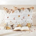 thumbnail image 3 of Fall Grey Orange Outdoor Waterproof Pillow Covers, Thanksgiving Pumpkins Vintage Maple Leaf Decorative Square Throw Pillowcase Sofa Cushion Sham for Patio/Couch/Chair, 24"x24" 2 Pack, 3 of 8