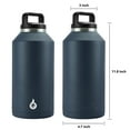 thumbnail image 2 of BJPKPK Half Gallon Water Bottle Insulated, Dishwasher Safe 64 oz Water Bottle with Handle, Leakproof BPA Free Water Jug, Large Stainless Steel Water Bottle for Sports, Navy Blue, 2 of 5