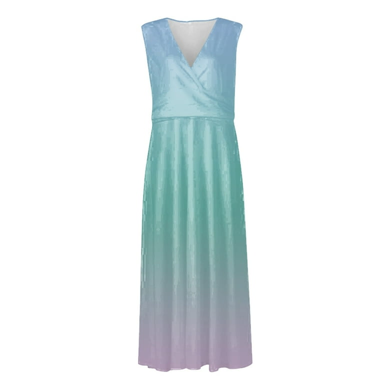 Bpxiofoy Beach DressGreen DressFloral Dress for WomenSummer Dresses  for WomenSwing Dress Mint Green Xl - Walmart.com