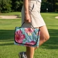 thumbnail image 3 of Uorisanigo Universal Golf Cart Seat Covers Fits for EZGO, Yamaha, Club Car and Other 2 Person Seats, Non-Slip Pink Hibiscus Hawaiian Golf Cart Seat Towel Blanket with 4 Front Pockets, 3 of 7