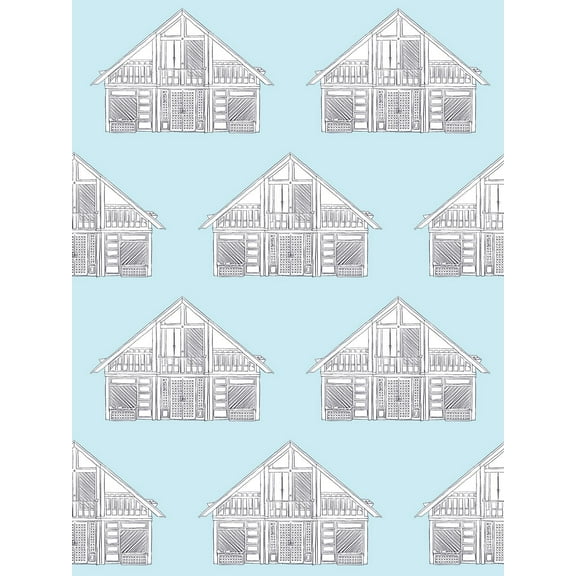 Dreamhouse Classic Removable Vinyl Wallpaper by Barbie - Sky