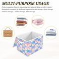 thumbnail image 6 of Yayeee Collapsible Cube Storage Bin with Lid Fabric Closet Decorative Basket with Handles, Playful Daisy, 6 of 7