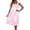 Z-Light Pink99, variant on JIAYUE Women's Dresses Comfortable Solid Color Mid Length Square Neck Loungewear Ruffle Sleeveless Summer Ice Silk Tank Dress
