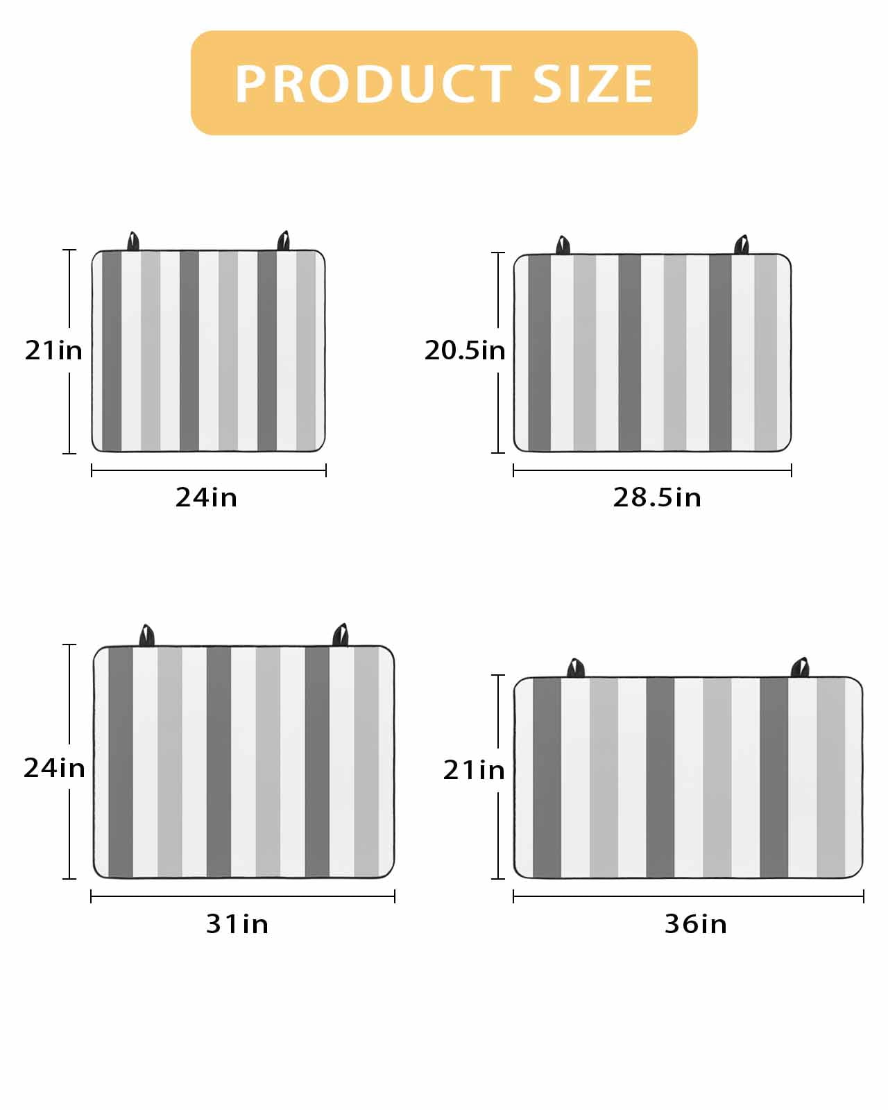 nqOlkjepod Large Induction Cooktop Protector Mat 24"x21", Grey Striped Stove Top Covers for Electric Stove, Geometric Ombre Vertical Stripes Minimalist Stove Burner Cover Mats, Glass Top Stove Cover