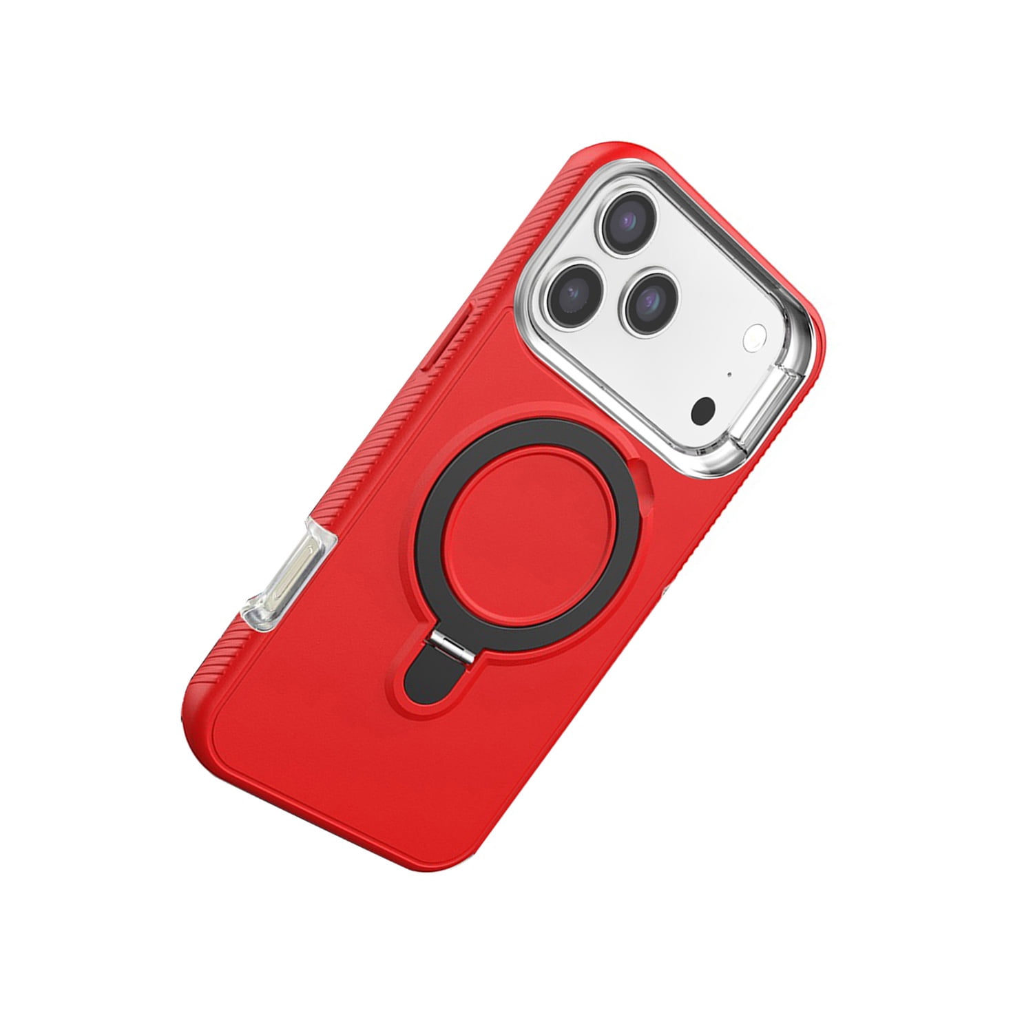 Reinforced Heavy Protection Case with Foldable Kickstand for iPhone 17 Pro Max -Red