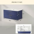 thumbnail image 7 of 36" Wall Mounted Bathroom Vanity with Sink, Floating Design with 2 Spacious Drawers and Metal Handles, Blue, 7 of 7