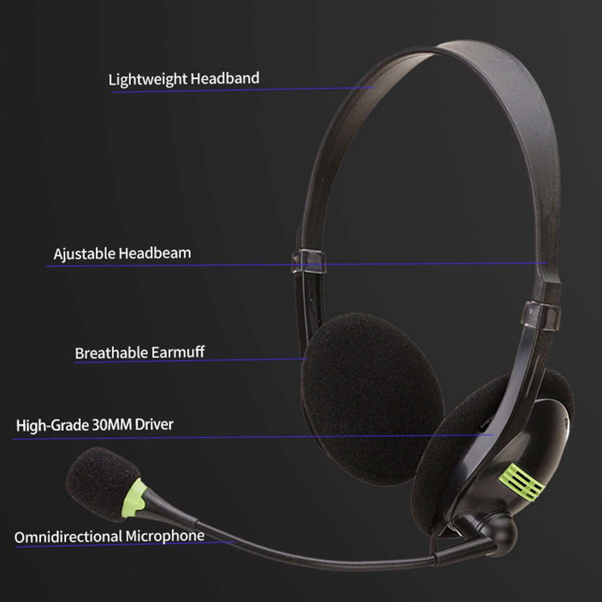Microphone Dual 3.5mm plug Headphone 