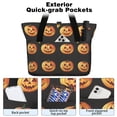 thumbnail image 2 of Tote Bag for Women - Halloween Realistic Pumpkins Pattern Shoulder Bag - Large Utility Work Duffle Bag with Zipper Handbag for Travel, Work, Sprots, 2 of 5
