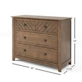 thumbnail image 4 of Child Craft Atwood 42" Interlocking 3-Drawer Dresser for Nursery or Bedroom, Chevron Design, Cocoa Bean, 4 of 6