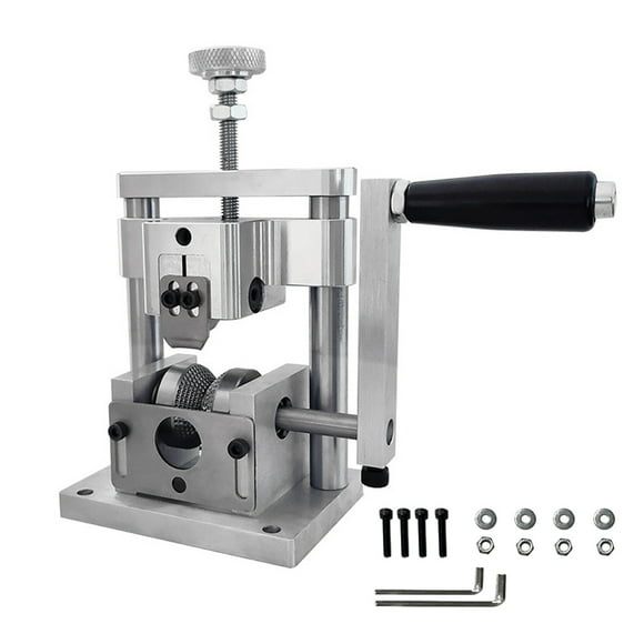 Riwcyla Portable Household Wire Stripper Aluminum Alloy Manual Wire Stripping Tool Scrap Copper Cable Peeling Machine with Hand Crank use with Hand for 2,20mm Wire