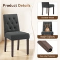 thumbnail image 2 of EOP Dining Chairs Set of 6, Modern Upholstered Fabric Dining Room Chairs, Armless Kitchen Side Chairs with Wood Legs and Padded Seat for Living Room, Bedroom, Kitchen, Gray, 2 of 9