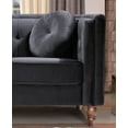 thumbnail image 5 of Uspridefurniture Velvet Loveseat, Black, 5 of 5