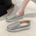 thumbnail image 2 of Cathalem Chaussures Plates Mode pour Femmes Confortables à Enfiler, Carrées, Chaussures Habillées Toe, Argent 39, 2 of 5