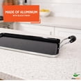 thumbnail image 3 of 19x12in Aluminum Black Ceramic Double Burner Griddle with Cool-Touch Handles, Nonstick Flat Grill Pan for Pancakes, Eggs, Bacon, and More, Black, 3 of 8