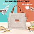 thumbnail image 2 of Bolsa de almuerzo Joymee con aislamiento para mujeres y hombres adultos, color beige, 10 L, 2 of 7