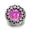 smooth-Rose, variant on 5PCS Bling Crystal 18mm Chunk Snap Button Fit Snap Pendant Bracelet Jewelry DIY-smooth-Rose