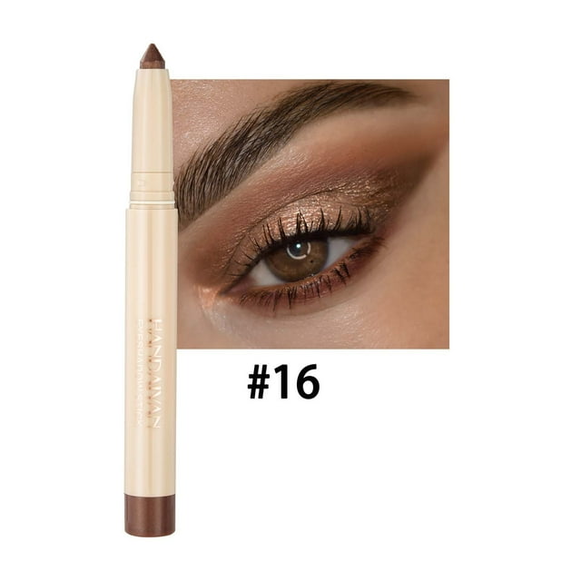 XWSHYW Sombra de Ojos Club Nocturno Tumbado Gusano de Seda Sombra de Ojos Pluma Propósito Delineador de Ojos Forma Pluma Sombra de Ojos En Barra