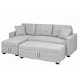 thumbnail image 2 of Brassex Amanda Reversible Storage Sectional Sofa with Storage Ottoman and Accent Pillows, Grey, 2 of 11
