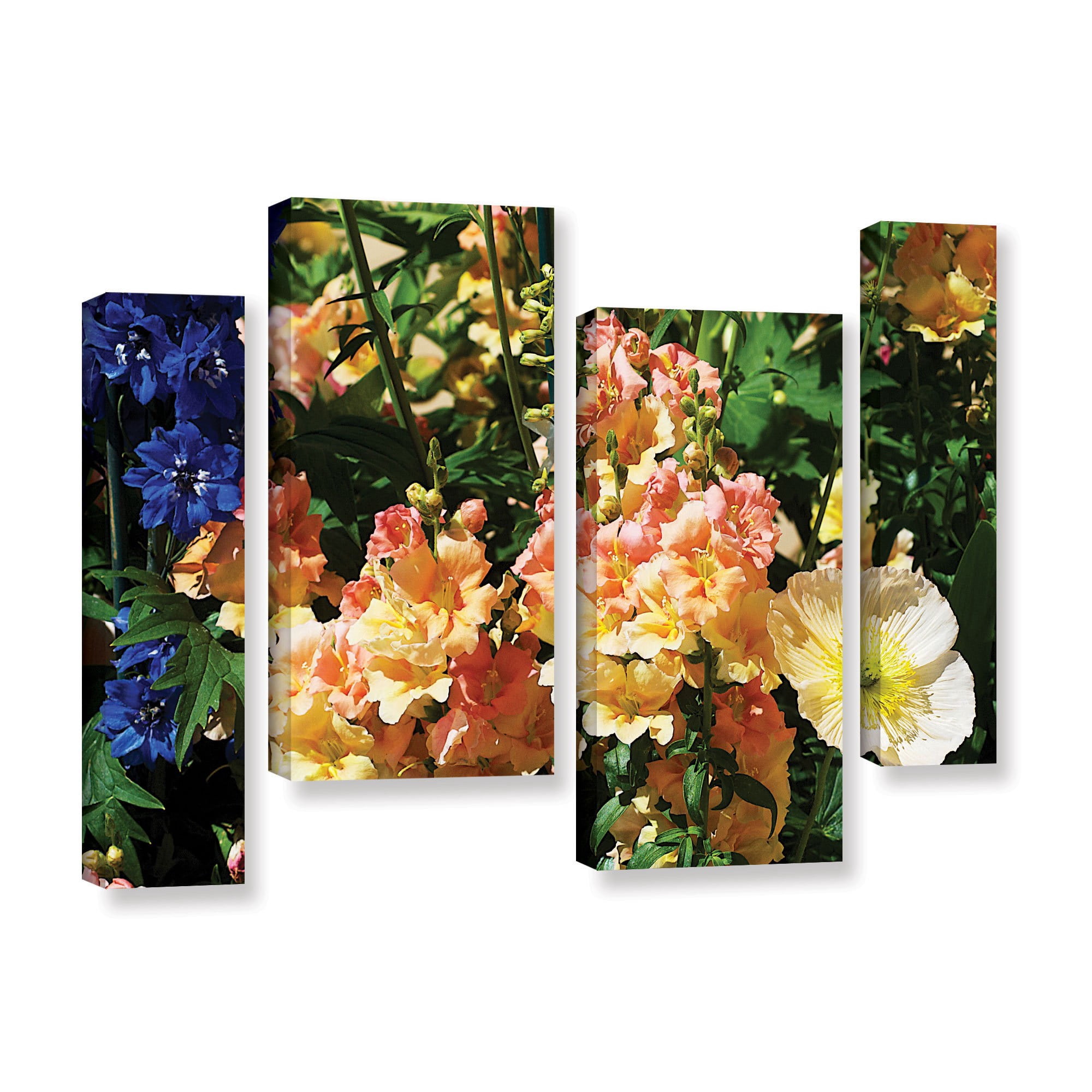 ArtWall Allan Friedlander "Pink Poppy" 4-Piece Gallery-wrapped Canvas Staggered Set