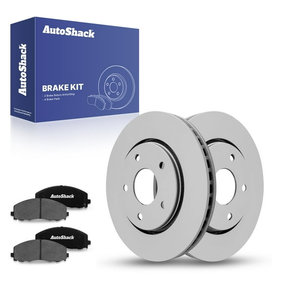 AutoShack 11.89" (302 mm) Front Vented Brake Rotors Coated   Ceramic Brake Pads | Replacement for 2015-2016 Chrysler Town & Country | 6-PC Brake Kit | ArmorStop