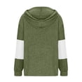 thumbnail image 6 of FDGIU Women's Color Block Ribbed Zip Up Hooded Cardigan, Long Sleeve Drawstring Hoodie Jacket Casual Outerwear for Daily Outdoor Wear, 6 of 6