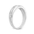 thumbnail image 6 of 14K White Gold Ring Band Wedding Diamond Round Men's , Size 8, 6 of 7