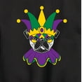 thumbnail image 3 of Instant Message - Mardi Gras Pug - Toddler & Youth Crewneck Fleece Sweatshirt, 3 of 6