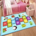 thumbnail image 4 of Hopscotch Kids Rug, Hop And Count - Fun and Educational, Durable Woven Anti Slip Floor Carpet, Kid’s Floor Play Mat for Bedroom, Nursery, Classroom, Sturdy, Gift for Girls & Boys, 4 of 10