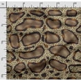 thumbnail image 2 of Soimoi Animal Skin Printed, Japan Crepe Satinfabric By The Yard - 54 Inch Widedecorative Sewing Fabric For Dresses, Kimonos, Gowns - Brown, 2 of 5