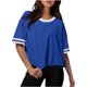 thumbnail image 1 of Camisetas Sobredimensionadas para Mujeres Gota Hombro Cuello Redondo Cultivo Top de Entrenamiento, Blusa de Verano Casual para Diario Y Fitness, 1 of 4